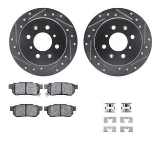 R1 Concepts® - Drilled and Slotted Rear Brake Kit with Performance Sport Pads