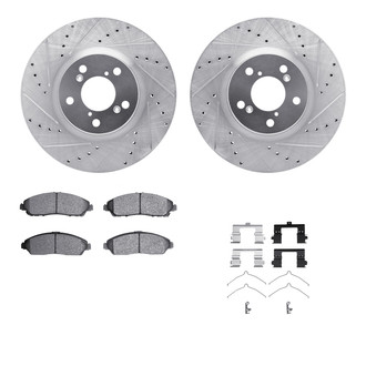 R1 Concepts® - Drilled and Slotted Brake Kit with Performance Sport Pads