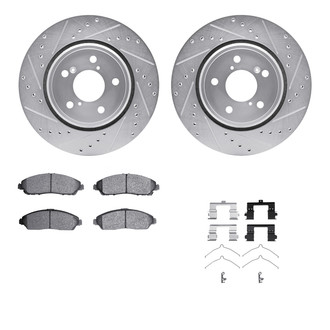 R1 Concepts® - Drilled and Slotted Brake Kit with Performance Sport Pads