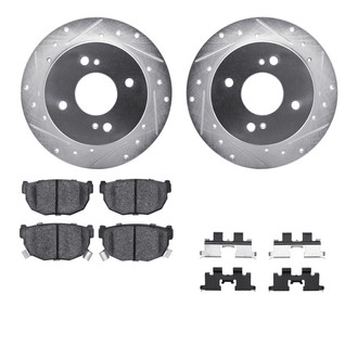 R1 Concepts® - Drilled and Slotted Brake Kit with Performance Sport Pads
