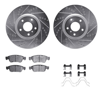 R1 Concepts® - Drilled and Slotted Front Brake Kit with Performance Sport Pads