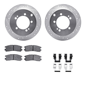 R1 Concepts® - Drilled and Slotted Rear Brake Kit with Performance Sport Pads