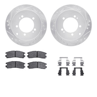 R1 Concepts® - Drilled and Slotted Rear Brake Kit with Performance Sport Pads