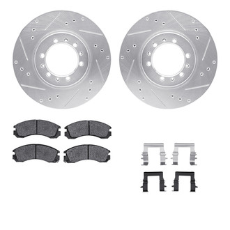 R1 Concepts® - Drilled and Slotted Brake Kit with Performance Sport Pads