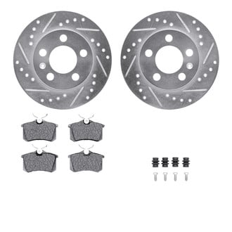 R1 Concepts® - Drilled and Slotted Brake Kit with Performance Sport Pads