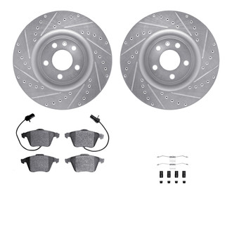 R1 Concepts® - Drilled and Slotted Front Brake Kit with Performance Sport Pads