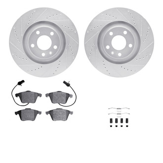 R1 Concepts® - Drilled and Slotted Front Brake Kit with Performance Sport Pads