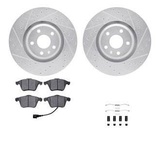 R1 Concepts® - Drilled and Slotted Front Brake Kit with Performance Sport Pads
