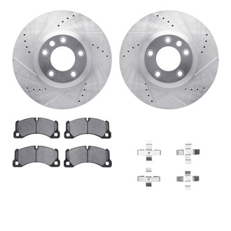 R1 Concepts® - Drilled and Slotted Brake Kit with Performance Sport Pads
