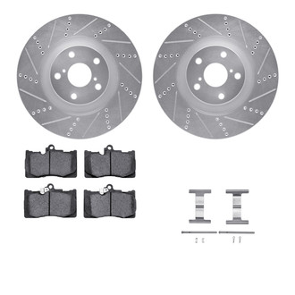 R1 Concepts® - Drilled and Slotted Brake Kit with Performance Sport Pads