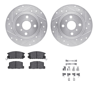 R1 Concepts® - Drilled and Slotted Rear Brake Kit with Performance Sport Pads
