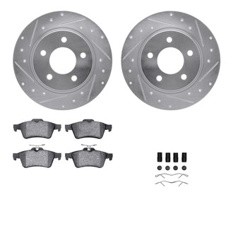 R1 Concepts® - Drilled and Slotted Rear Brake Kit with Performance Sport Pads