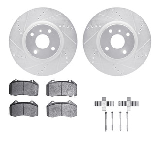 R1 Concepts® - Drilled and Slotted Front Brake Kit with Performance Sport Pads