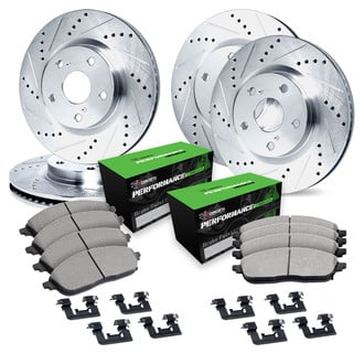 R1 Concepts® - Drilled and Slotted Brake Kit with Performance Sport Pads