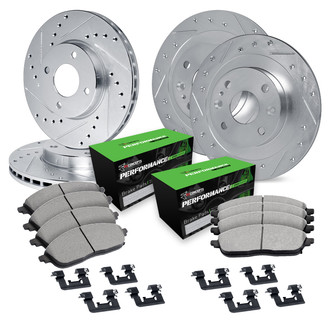 R1 Concepts® - Drilled and Slotted Brake Kit with Performance Sport Pads