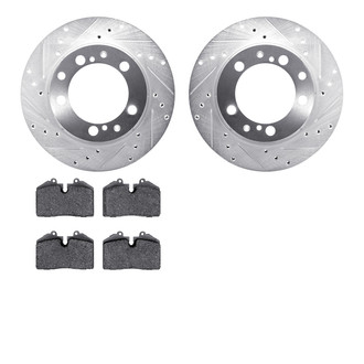 R1 Concepts® - Drilled and Slotted Rear Brake Kit with Performance Sport Pads