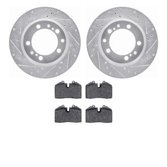 R1 Concepts® - Drilled and Slotted Brake Kit with Performance Sport Pads