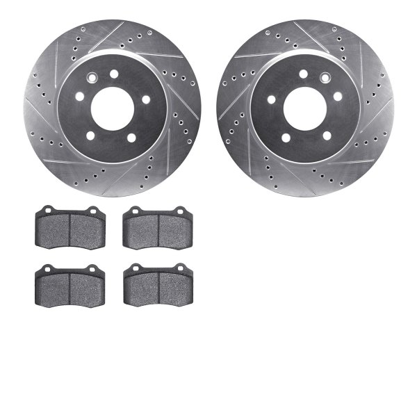  R1 Concepts® - Drilled and Slotted Rear Brake Kit with Performance Sport Pads