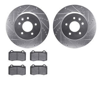 R1 Concepts® - Drilled and Slotted Rear Brake Kit with Performance Sport Pads