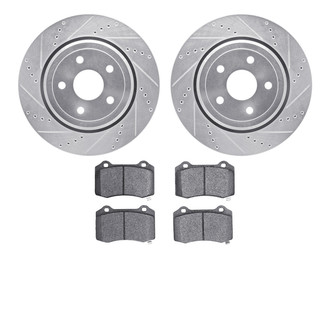 R1 Concepts® - Drilled and Slotted Rear Brake Kit with Performance Sport Pads