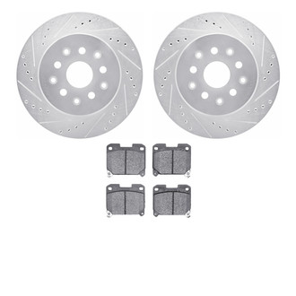 R1 Concepts® - Drilled and Slotted Rear Brake Kit with Performance Sport Pads