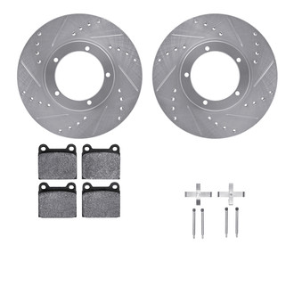 R1 Concepts® - Drilled and Slotted Brake Kit with Euro Ceramic Pads