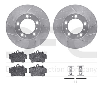 R1 Concepts® - Drilled and Slotted Front Brake Kit with Euro Ceramic Pads