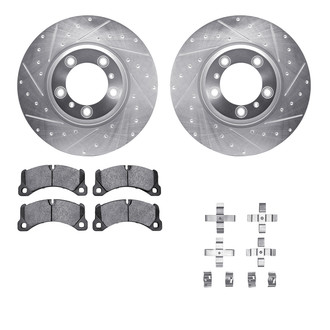 R1 Concepts® - Drilled and Slotted Front Brake Kit with Euro Ceramic Pads