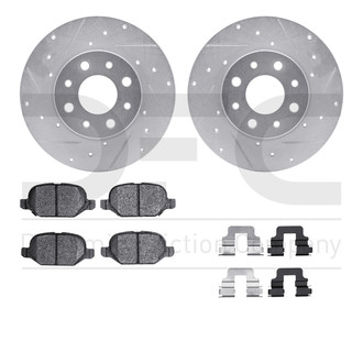 R1 Concepts® - Drilled and Slotted Rear Brake Kit with Euro Ceramic Pads
