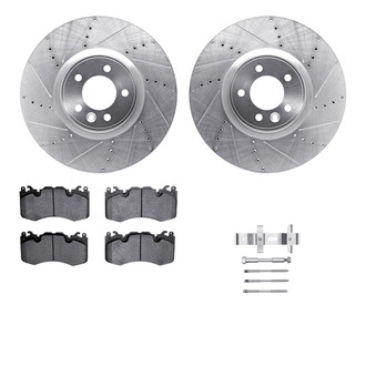 R1 Concepts® - Drilled and Slotted Brake Kit with Euro Ceramic Pads
