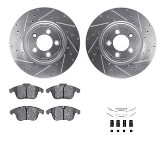 R1 Concepts® - Drilled and Slotted Brake Kit with Euro Ceramic Pads