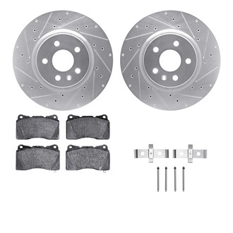 R1 Concepts® - Drilled and Slotted Brake Kit with Euro Ceramic Pads
