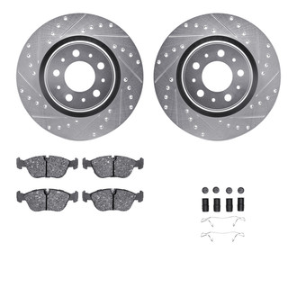 R1 Concepts® - Drilled and Slotted Brake Kit with Euro Ceramic Pads