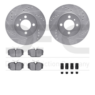 R1 Concepts® - Drilled and Slotted Front Brake Kit with Euro Ceramic Pads