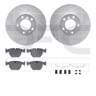 R1 Concepts® - Drilled and Slotted Front Brake Kit with Euro Ceramic Pads