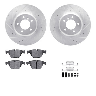 R1 Concepts® - Drilled and Slotted Front Brake Kit with Euro Ceramic Pads