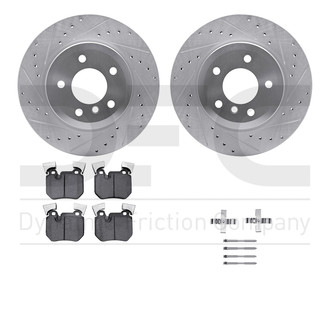 R1 Concepts® - Drilled and Slotted Rear Brake Kit with Euro Ceramic Pads