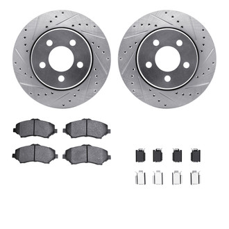 R1 Concepts® - Drilled and Slotted Brake Kit with Euro Ceramic Pads