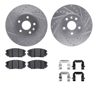 R1 Concepts® - Drilled and Slotted Front Brake Kit with Euro Ceramic Pads