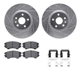 R1 Concepts® - Drilled and Slotted Front Brake Kit with Euro Ceramic Pads