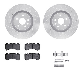 R1 Concepts® - Drilled and Slotted Front Brake Kit with Euro Ceramic Pads