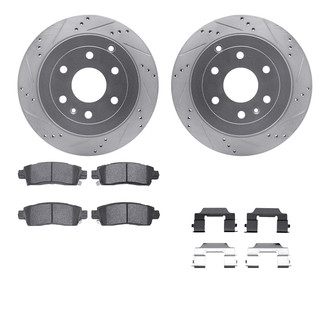 R1 Concepts® - Drilled and Slotted Brake Kit with Euro Ceramic Pads