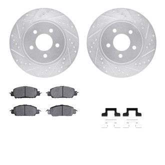R1 Concepts® - Drilled and Slotted Rear Brake Kit with Euro Ceramic Pads