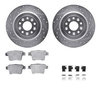 R1 Concepts® - Drilled and Slotted Brake Kit with Euro Ceramic Pads