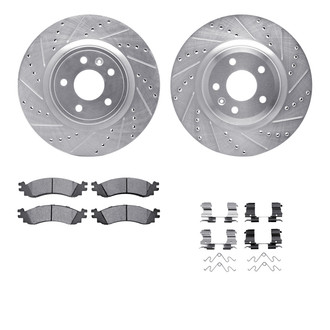 R1 Concepts® - Drilled and Slotted Brake Kit with Euro Ceramic Pads
