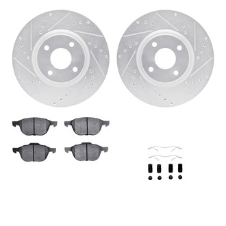 R1 Concepts® - Drilled and Slotted Brake Kit with Euro Ceramic Pads