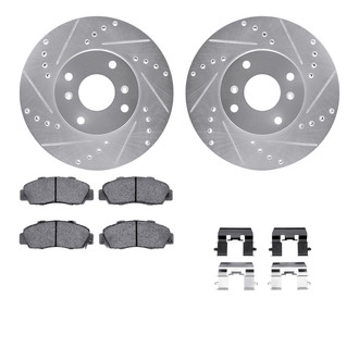 R1 Concepts® - Drilled and Slotted Brake Kit with Euro Ceramic Pads