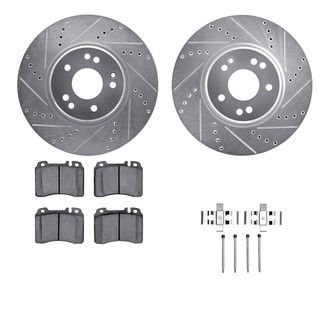 R1 Concepts® - Drilled and Slotted Brake Kit with Euro Ceramic Pads