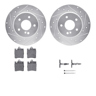 R1 Concepts® - Drilled and Slotted Rear Brake Kit with Euro Ceramic Pads