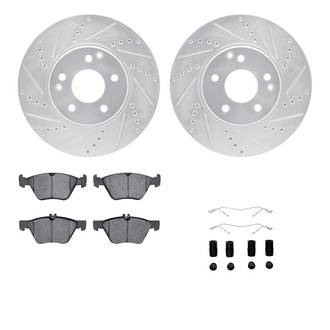 R1 Concepts® - Drilled and Slotted Brake Kit with Euro Ceramic Pads